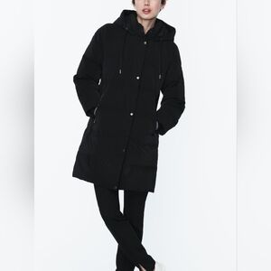 ZARA WIND PROOF HOODED PUFFER